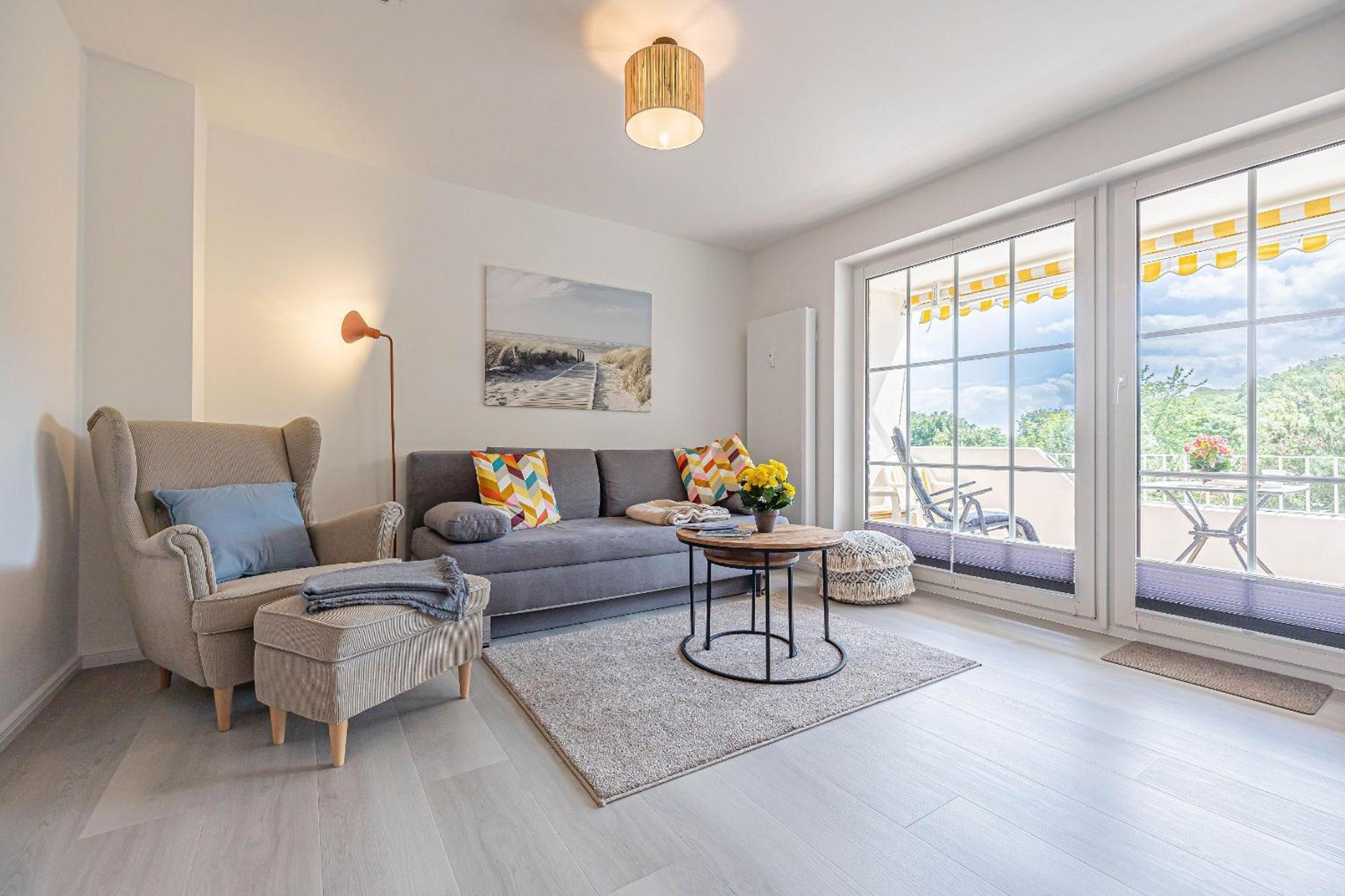 Fewo1846 - Strandresidenz Wassersleben Suedblick App 689 - Komfortables Apartment Mit Balkon Und Meerblick 哈里斯莱 外观 照片